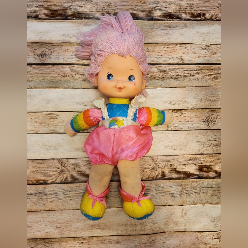 1983 Vintage 15" Rainbow Brite Baby Brite Tickled Pink Doll